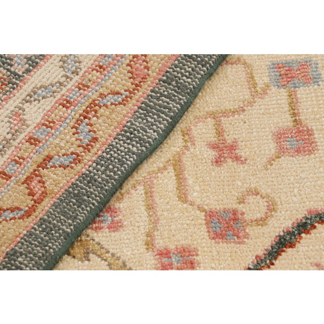Gold Rug & Kilim’s Oushak Style Rug in Beige-Brown With Colorful Floral Patterns For Sale - Image 8 of 8