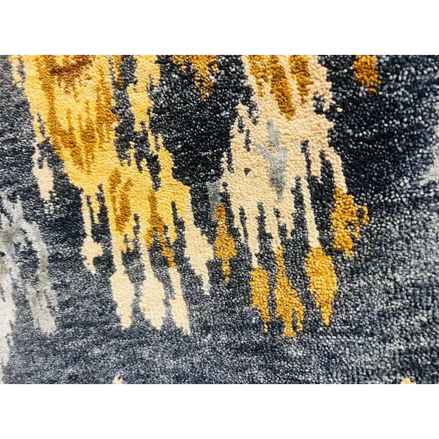 Light Green 2020s Light Green Ikat Design Rug For Sale - Image 8 of 13