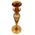 An exquisite Art Deco perfume bottle crafted in a luminous, warm amber peach glass. with a slender, elongated silhouette,...