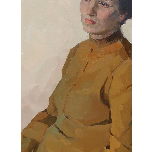 Original Oil Portrait Painting – Young Woman (1972) For Sale - Image 6 of 6