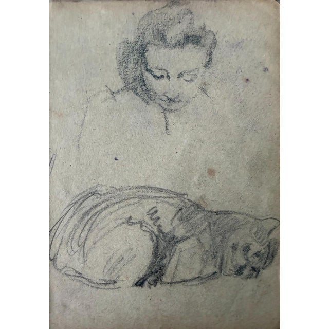 Heinrich Pforr, Collection of 6 Drawings on 4 Sheets Woman Handicrafts, 1920s, Pencil For Sale - Image 9 of 12