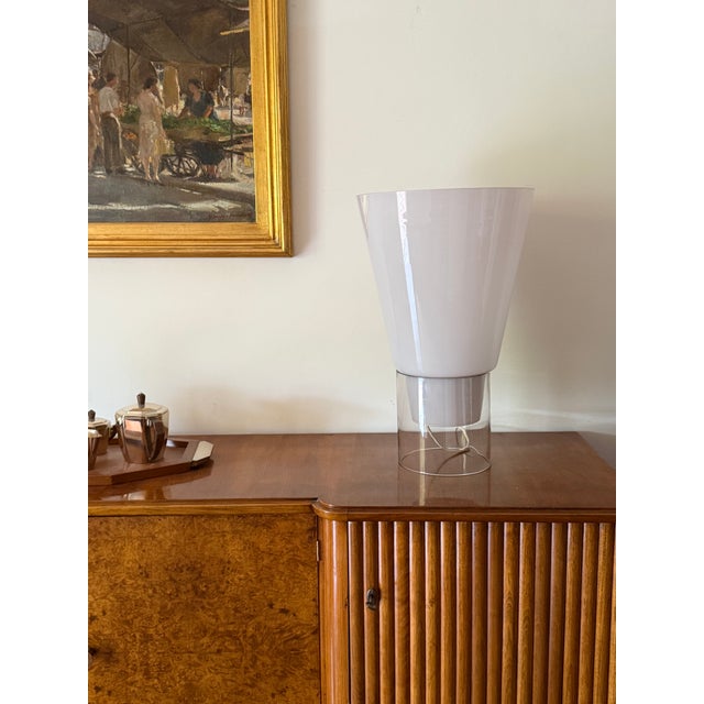 Transparent 1970s Monumental Floor / Table Glass Table Lamp For Sale - Image 8 of 9