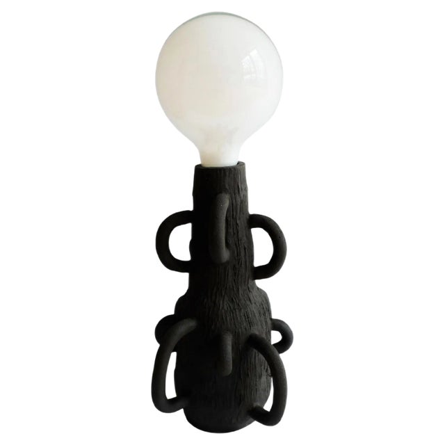 Handsculped Enssi Table Lamp by Ia Kutateladze For Sale
