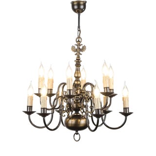 Flemish Two-Story Chandelier, Belgium For Sale