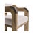Brown Contemporary Rustic Wood Armchair with Upholstered Seat For Sale - Image 8 of 12