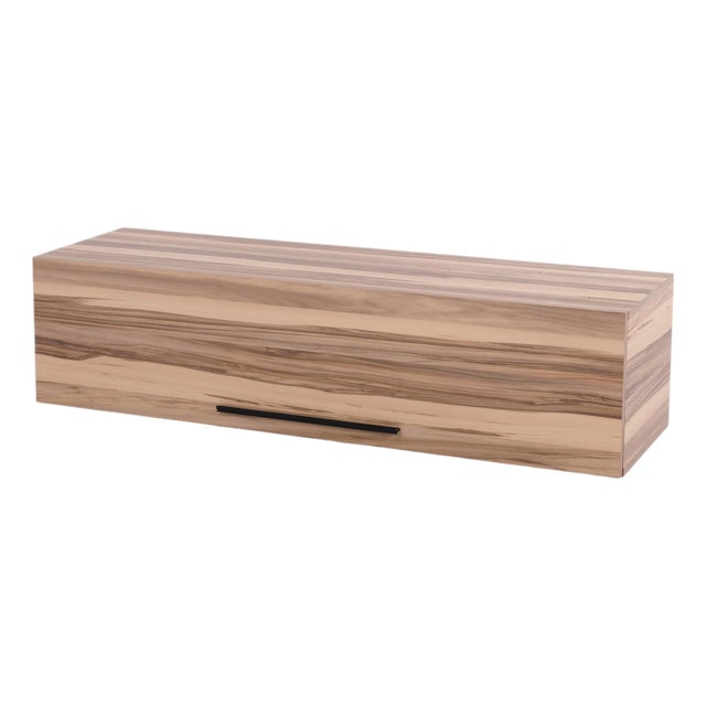 Wall-Mounted Cabinet in Acacia Wood with Two Compartments, 2010 For Sale