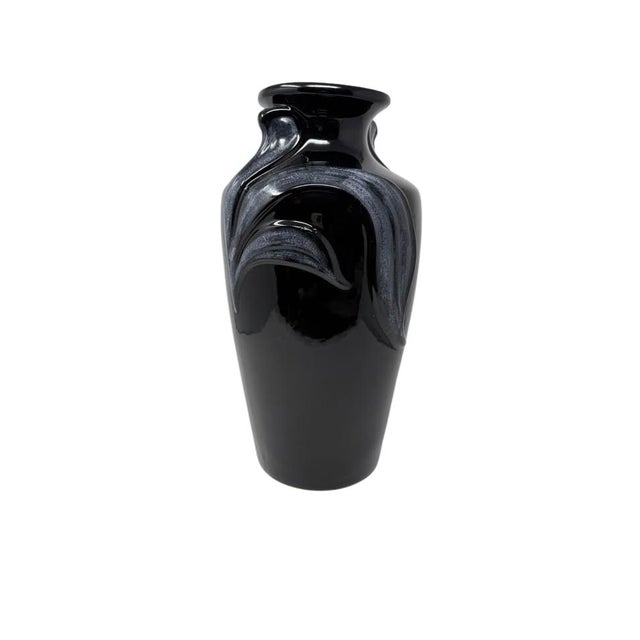 Vintage Harris Potteries Chicago Black & Pewter Art Deco Revival Vase For Sale - Image 12 of 18