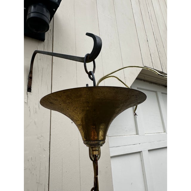 Old Lights On is pleased to offer this vintage eight light green and gold Country French chandelier. It is wired and ready...