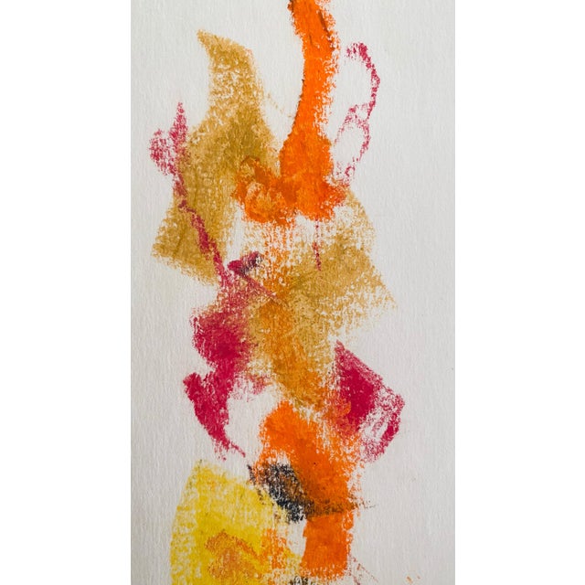 Abstract John Von Wicht, Abstract Pastel Crayon Drawing Color Abstract, Seasonal Letter John Von Wicht For Sale - Image 3 of 8