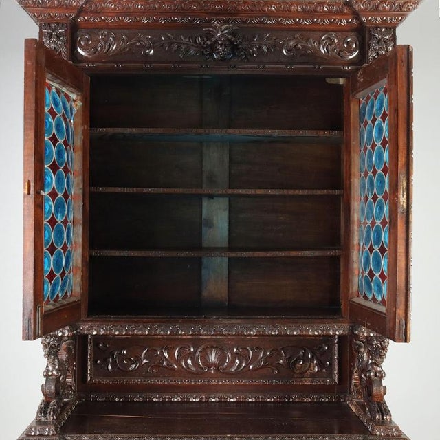 19th Century Neo-Baroque Walnut Sideboard, Italy For Sale - Image 10 of 16