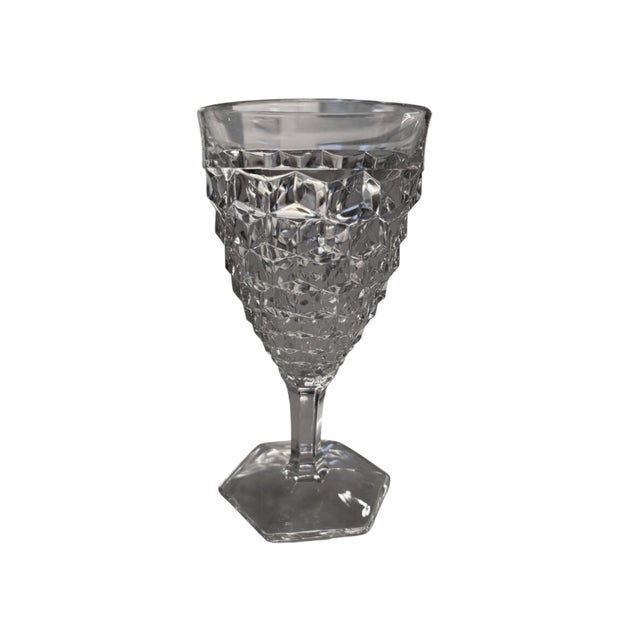Ceramic Mid 20th Century Fostoria Water Goblets - 6 pcs For Sale - Image 7 of 13
