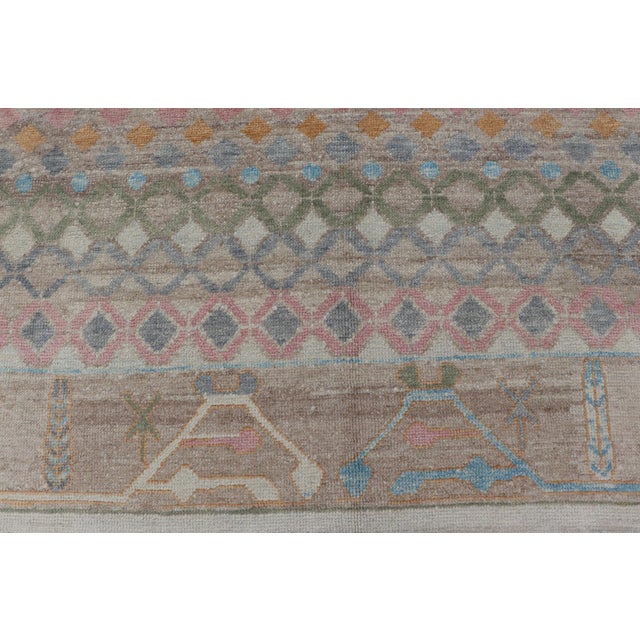Tribal Turkish Transitional Rug by Keivan Woven Arts 10'4 X 14'1 For Sale - Image 3 of 15