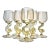 Vintage Mid 20th Century Hand Blown Venetian Dolphin Goblets- Set of 7 For Sale