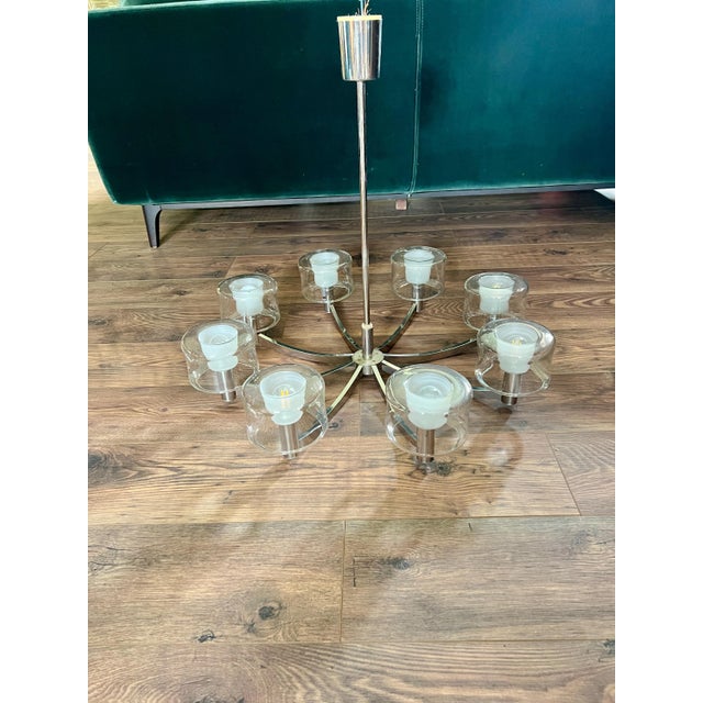 Sputnik Chandelier attributed to Kaiser Idell, 1970s For Sale - Image 4 of 11