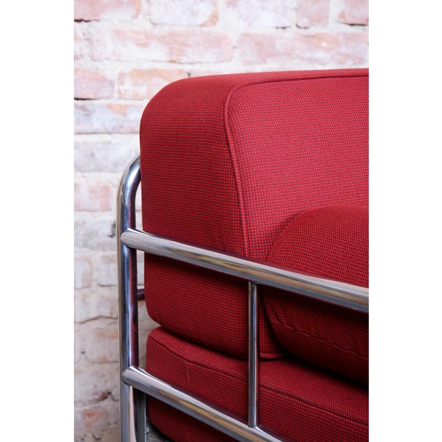 Bauhaus Sofa in Chrome and Upholstery by Hynek Gottwald, Czech, 1930s For Sale - Image 12 of 17