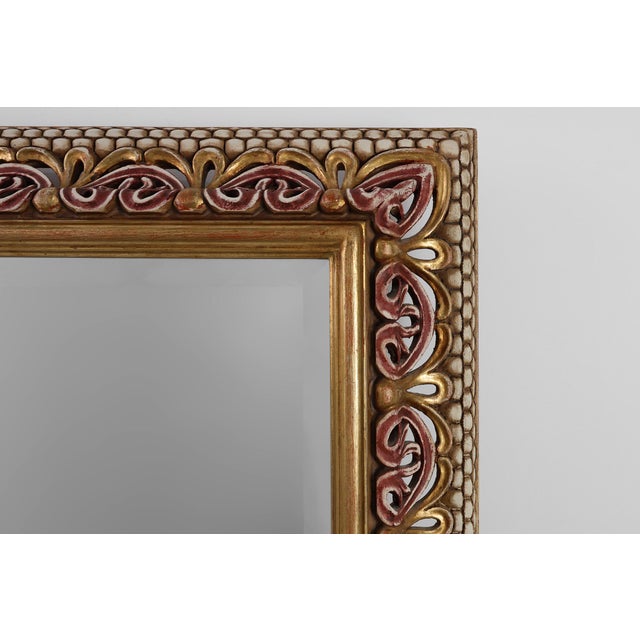 Italy / 1960 / Firenze Mirror / wood / Baroque A striking homage to the grandeur of Italian Baroque design, this Firenze...