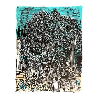 Andre Cottavoz Original Lithograph La Mer Au Plus Pre V2-5 Mourlot 1969 For Sale