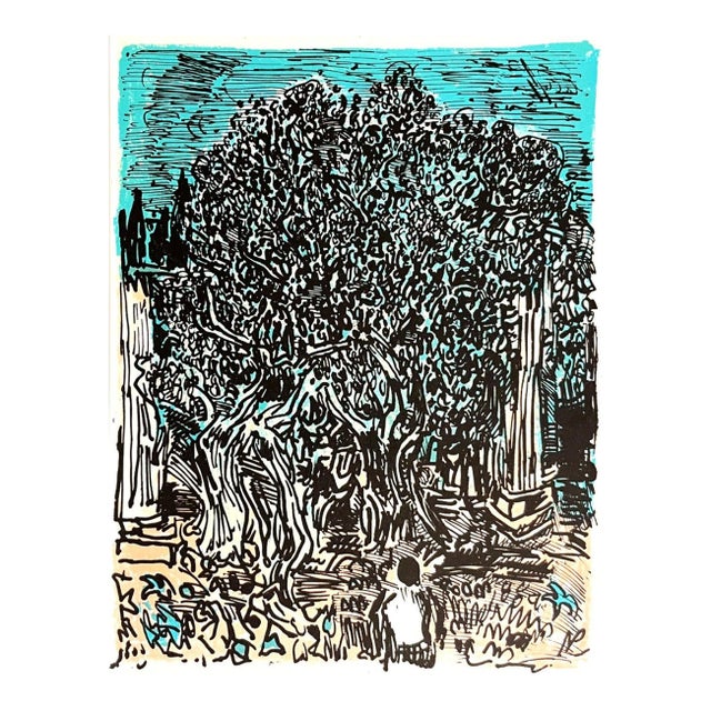 Andre Cottavoz Original Lithograph La Mer Au Plus Pre V2-5 Mourlot 1969 For Sale