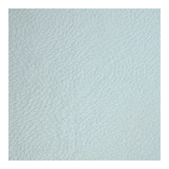 Vintage Scalamandre "Raised Peony" Ice Textured Satin Fabric- 7.75 Yards For Sale