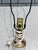 Vintage Dresden Victorian Cut Crystal Glass Flower Brass Table Lamps For Sale In Miami - Image 6 of 12