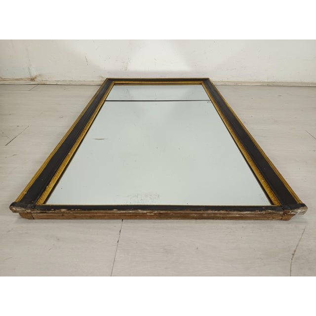 Wood Antique Patinated Mirror in Fir For Sale - Image 7 of 16