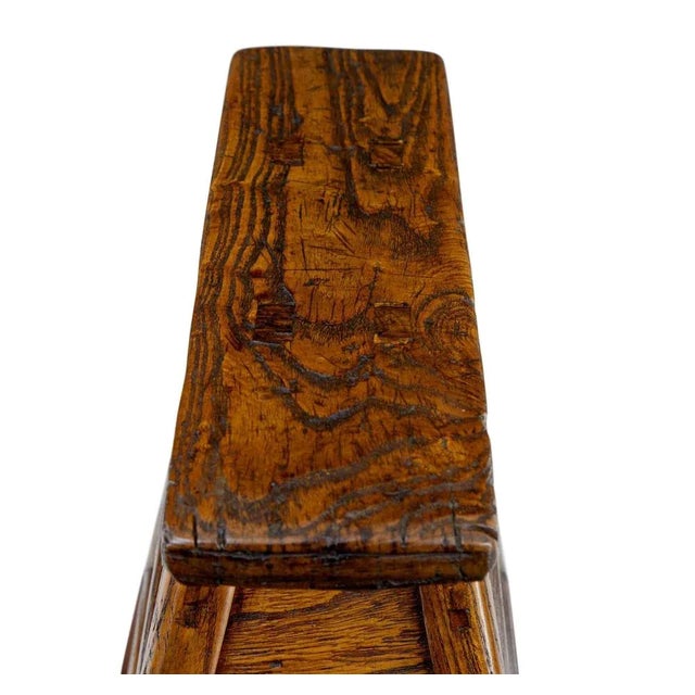 Brown Small 19th Century Eastern Elm Table Top Chest, 1890s For Sale - Image 8 of 9