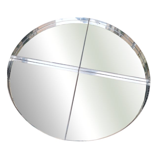 Large Steel Mirror by Vittorio Introini for Saporiti, 1960s For Sale