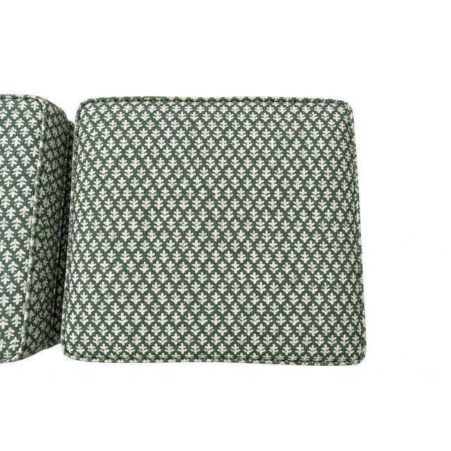 Not Yet Made - Made To Order Sister Parish Burma Performance in Spruce Dark Green Parsons Ottomans - A Pair For Sale - Image 5 of 5