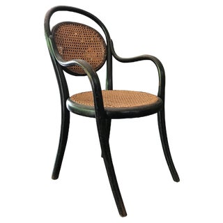 Black Beech Childrens Armchair attributed to Thonet, 1890s For Sale
