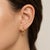 Gold Vintage Italian 18k Gold Macaroni Hoop Earrings, Pair For Sale - Image 8 of 8