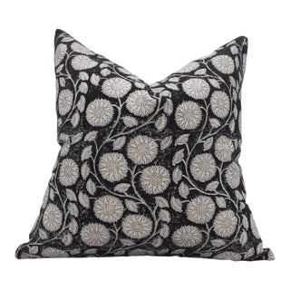 Fabdivine Indian Block Print Cushion Cover 18x18 Inch Duck Canvas- Sudershan Jaal For Sale