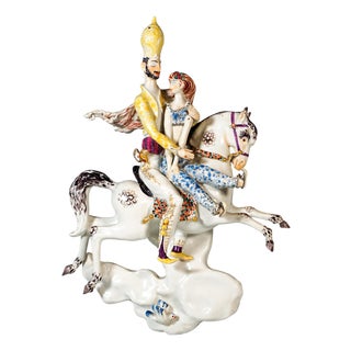 Wall Sculpture of Magic Horse by Peter Strang for Meissen, 1988 For Sale