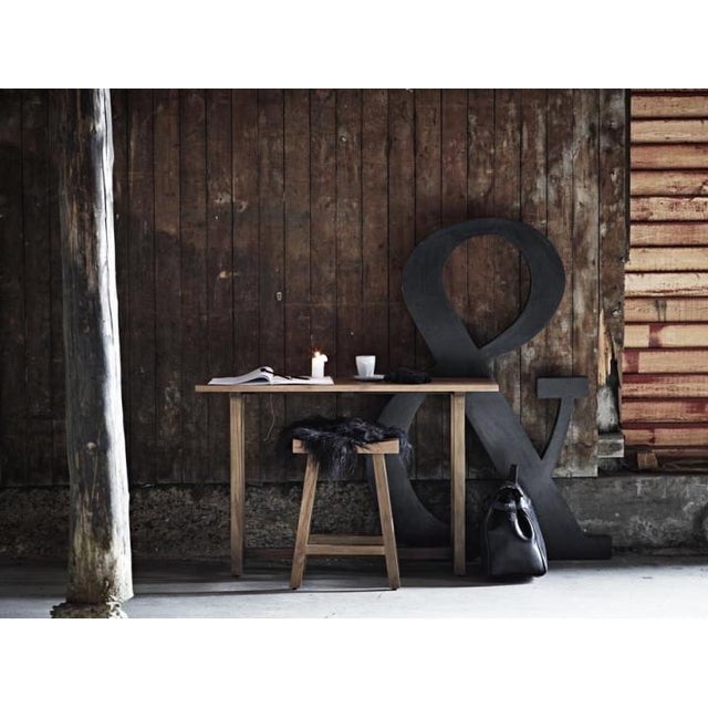 Charles Stool in Teak For Sale - Image 6 of 7