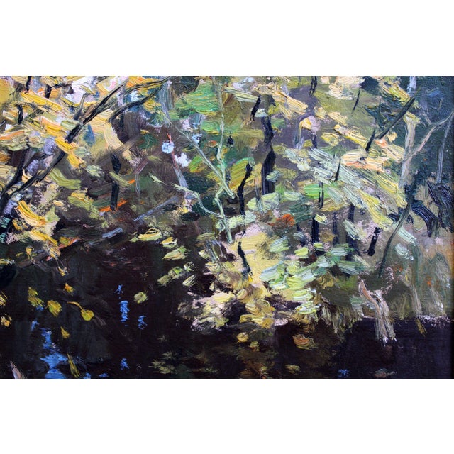 Edgars Vinters, River in Autumn, 1984, Oil on Cardboard For Sale - Image 4 of 8
