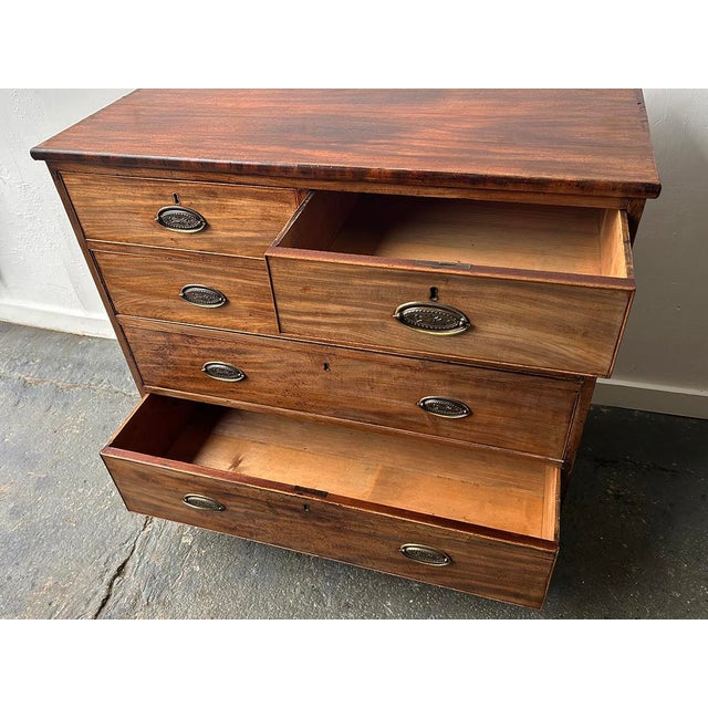 Wood Antique 19th Century Georgian Chest of Drawers For Sale - Image 7 of 9