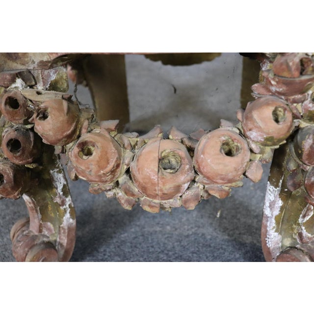 French Carved French Louis XV Marble Top Pedestal Low Table Attr. Francois Linke For Sale - Image 3 of 11