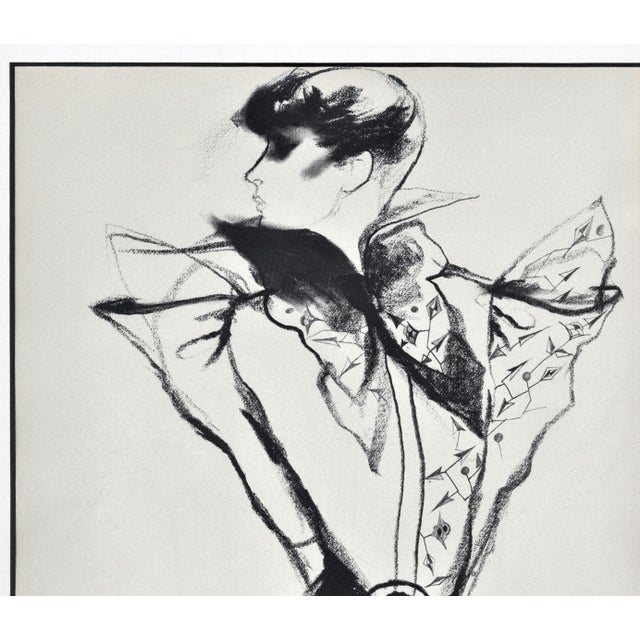 Jackie Cheffins KARL LAGERFELD アートポスター Matted Vintage Karl Lagerfeld Fashion Print by Antonio Lopez