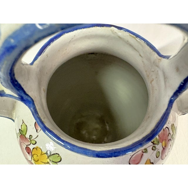 Vintage Signed French Faïence Hand Painted Pottery Teapot For Sale - Image 10 of 12