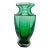 Vibrant Emerald Green Octagon Vase | 1990s Italian 24% Lead Crystal | Royal Gallery Statement Decor For Sale