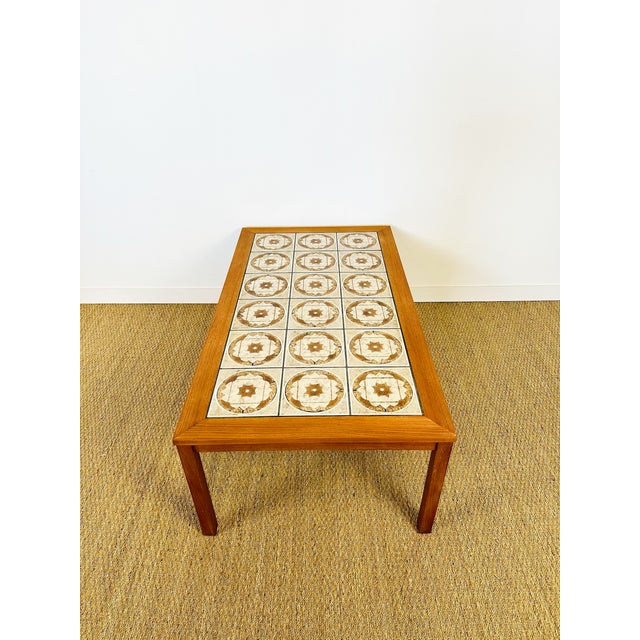 Mid-Century Modern Scandinavian Coffee Table in Teak and Ceramic, 1960s For Sale - Image 3 of 16