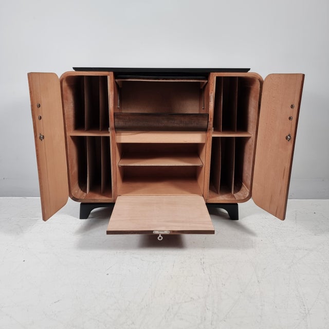 Mid-Century Modern Art Deco Bar Cabinet by Jindrich Halabala for Up Závody, 1940s For Sale - Image 3 of 12