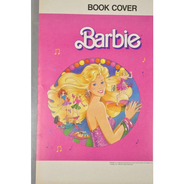 Mid-Century Modern Vintage 1989 Barbie Mattel Original Pink Paper Book Covers Nos - Many Available For Sale - Image 3 of 12