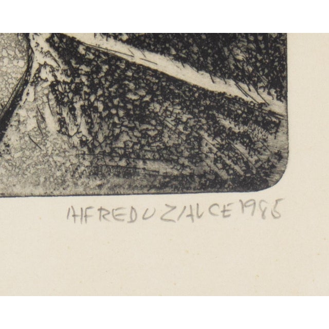 1980s 1986 “La Jaula” Etching and Aquatint Print Alfredo Zalce For Sale - Image 5 of 8
