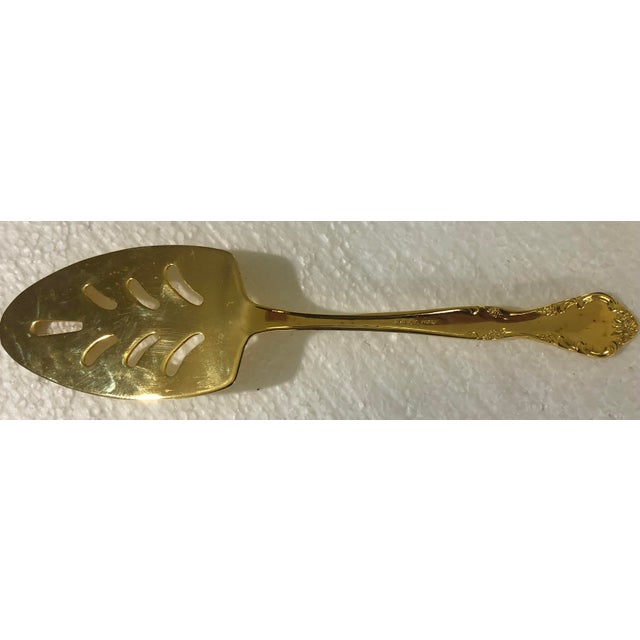 Mid-Century Modern Estia Golden Cascade 66pc Gold Flatware Set Service for 8 For Sale - Image 3 of 11