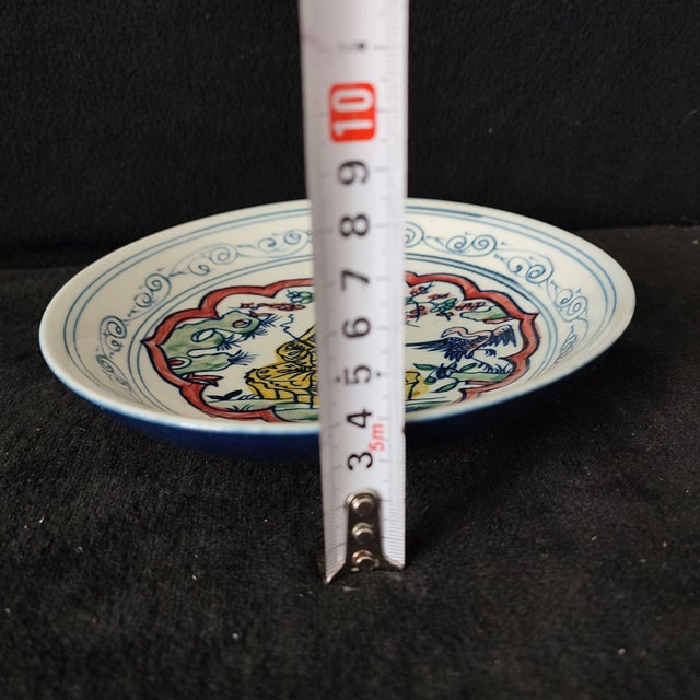 Ceramic Chinese Ceramic Plate,Kangxi Marked Blue and White Porcelain Plate Hand Painted Figures Story Pattern For Sale - Image 7 of 11