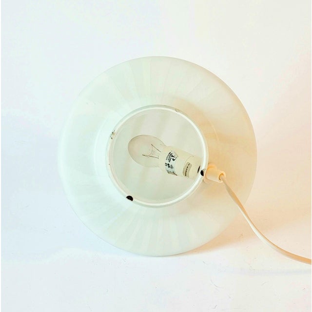 Glass Pair of Mid Century Striped Mushroom Table/Bedside Lamps From Peill & Putzler, Germany, 1970s For Sale - Image 7 of 8