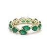 Natural 3.90 CTS Zambian emerald snake band ring in 18k gold For Sale - Image 16 of 18
