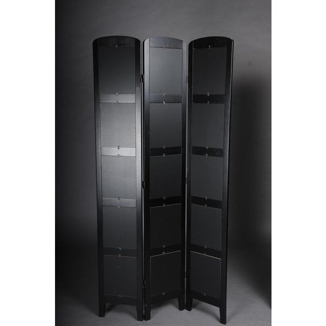 Multi-Colored Ebonized Room Divider For Sale - Image 10 of 18