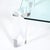1980s Mid-Century Lucite Bullet-Form Supports & Glass Coffee Table by Karl Springer For Sale - Image 5 of 10