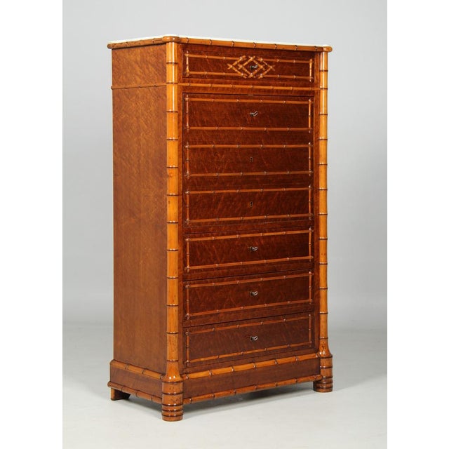 Faux Bamboo Secretary, 1870s For Sale - Image 14 of 18